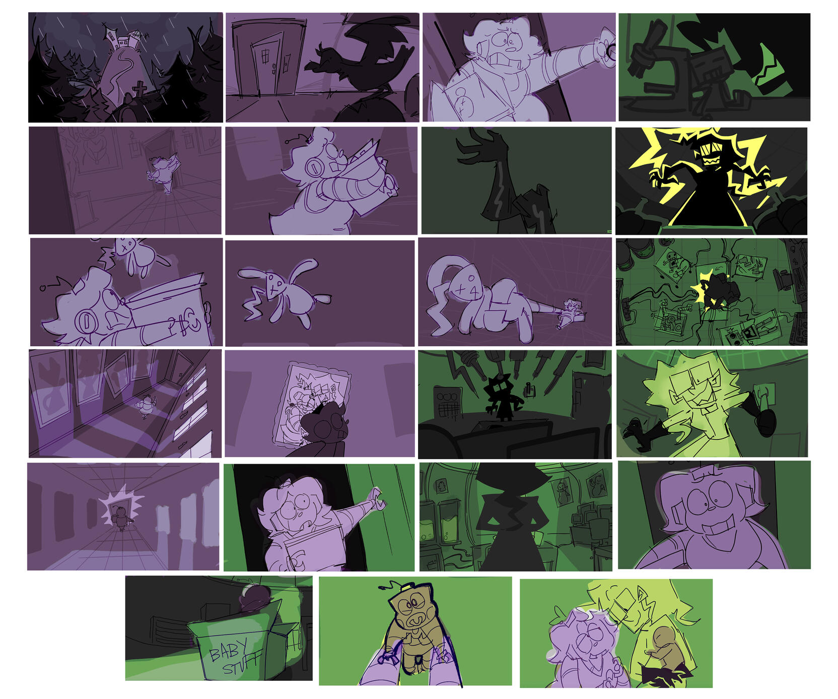 storyboards / colour script
