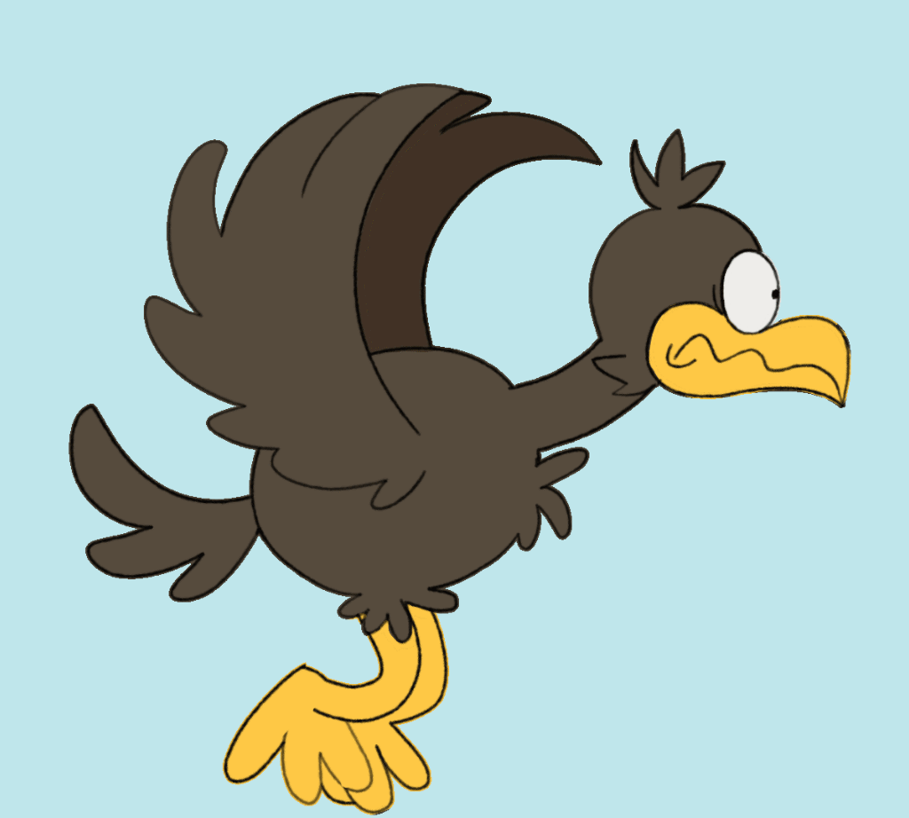 bird wing flap character experiment