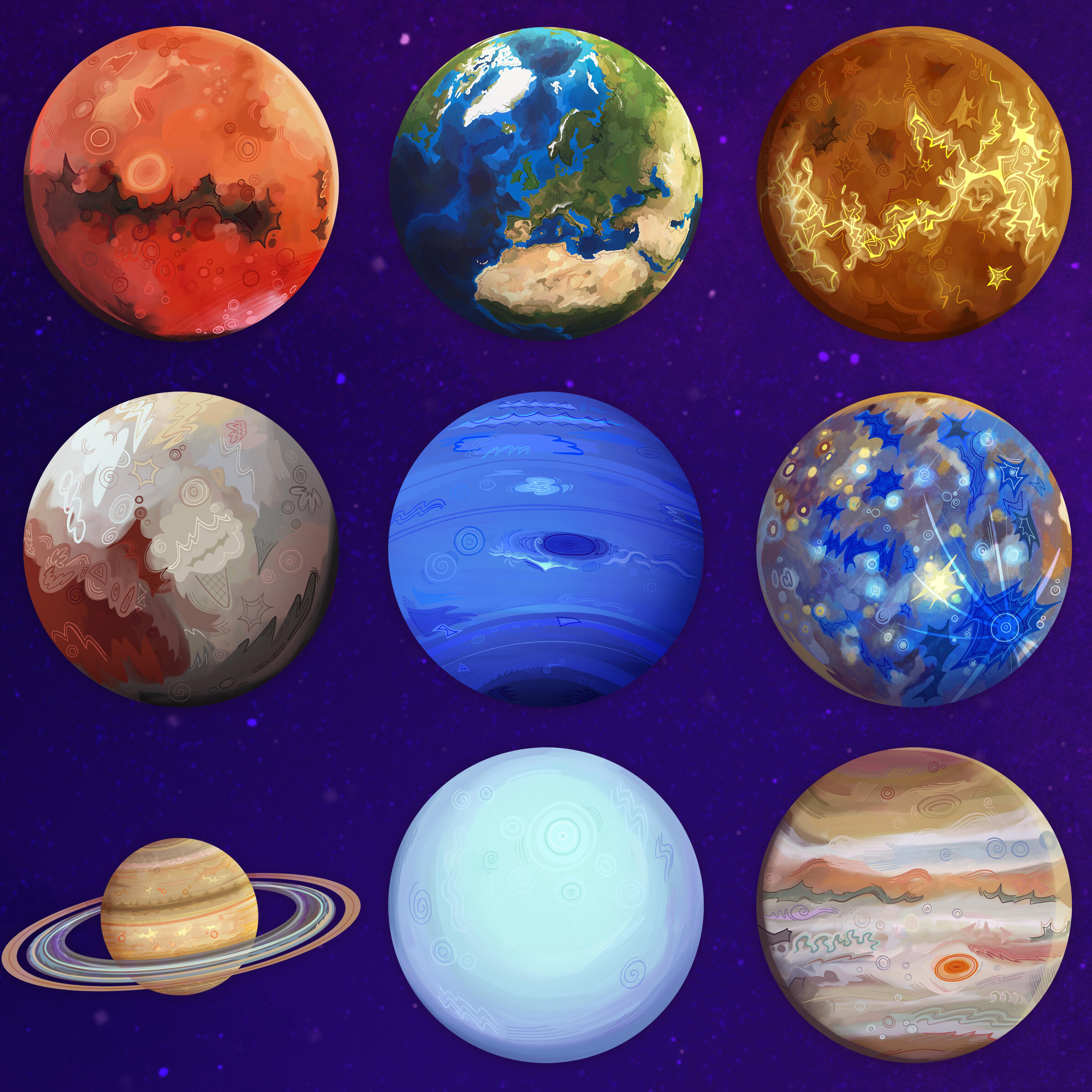Planet Illustrations
